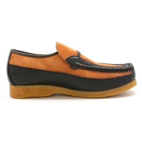 British Walkers Power Men's Rust And Brown Suede Crepe Sole Slip Ons Shoes by British Walkers – Don't Panic Shoes