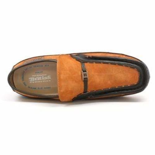 British Walkers Power Men's Rust And Brown Suede Crepe Sole Slip Ons Shoes by British Walkers – Don't Panic Shoes
