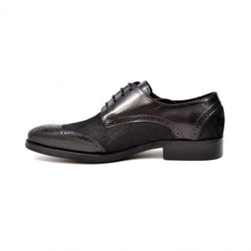 British Walkers President Men's Black Leather And Pony Skin Shoes by British Walkers – Don't Panic Shoes