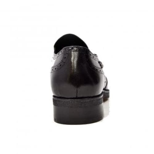 British Walkers Rick Men's Black Leather Slip On Shoes by British Walkers – Don't Panic Shoes
