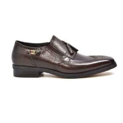 British Walkers Rick Men's Brown Leather Slip On Shoes by British Walkers – Don't Panic Shoes