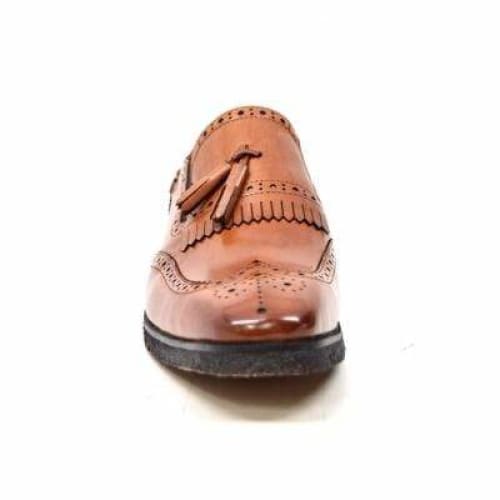British Walkers Rick Men's Cognac Leather Slip On Shoes by British Walkers – Don't Panic Shoes