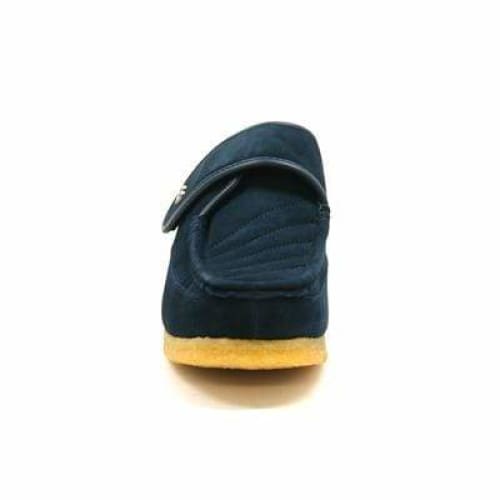 British Walkers Royal Old School Men's Navy Blue Leather And Suede Slip Ons Shoes by British Walkers – Don't Panic Shoes