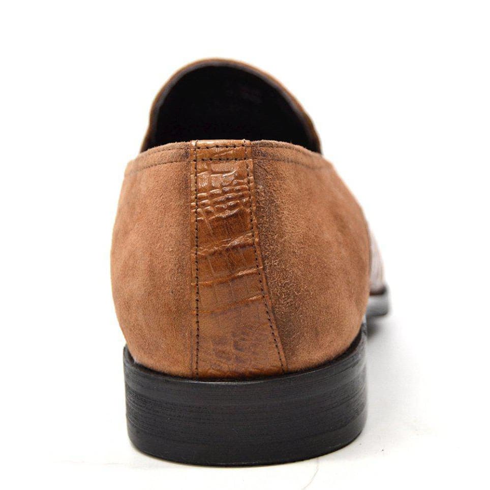 British Walkers Shiraz Croc Men's Crocodile Leather And Suede Loafers Shoes by British Walkers – Don't Panic Shoes
