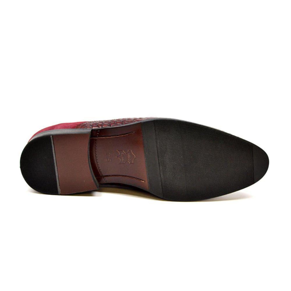 British Walkers Shiraz Croc Men's Crocodile Leather And Suede Loafers Shoes by British Walkers – Don't Panic Shoes