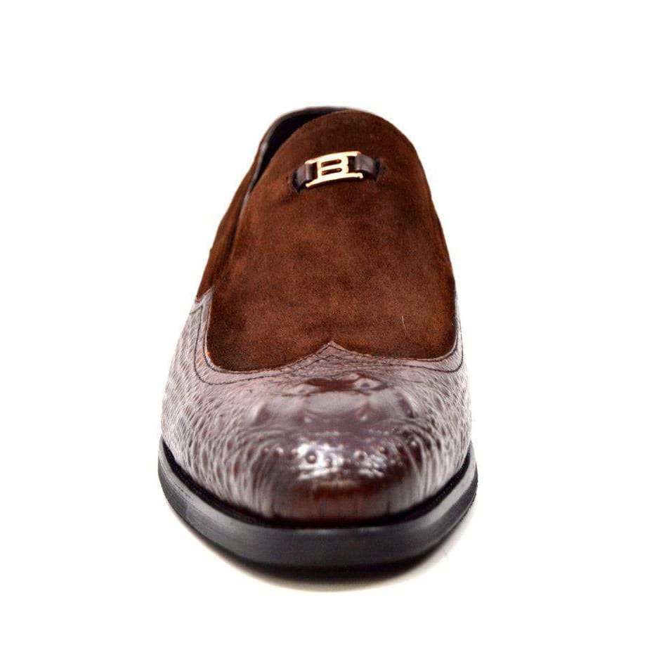 British Walkers Shiraz Croc Men's Crocodile Leather And Suede Loafers Shoes by British Walkers – Don't Panic Shoes