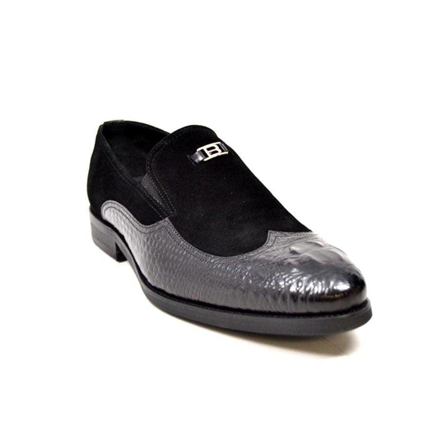 British Walkers Shiraz Croc Men's Crocodile Leather And Suede Loafers Shoes by British Walkers – Don't Panic Shoes