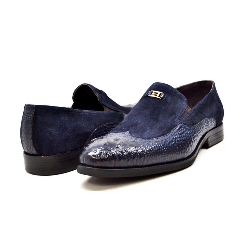 British Walkers Shiraz Croc Men's Crocodile Leather And Suede Loafers Shoes by British Walkers – Don't Panic Shoes