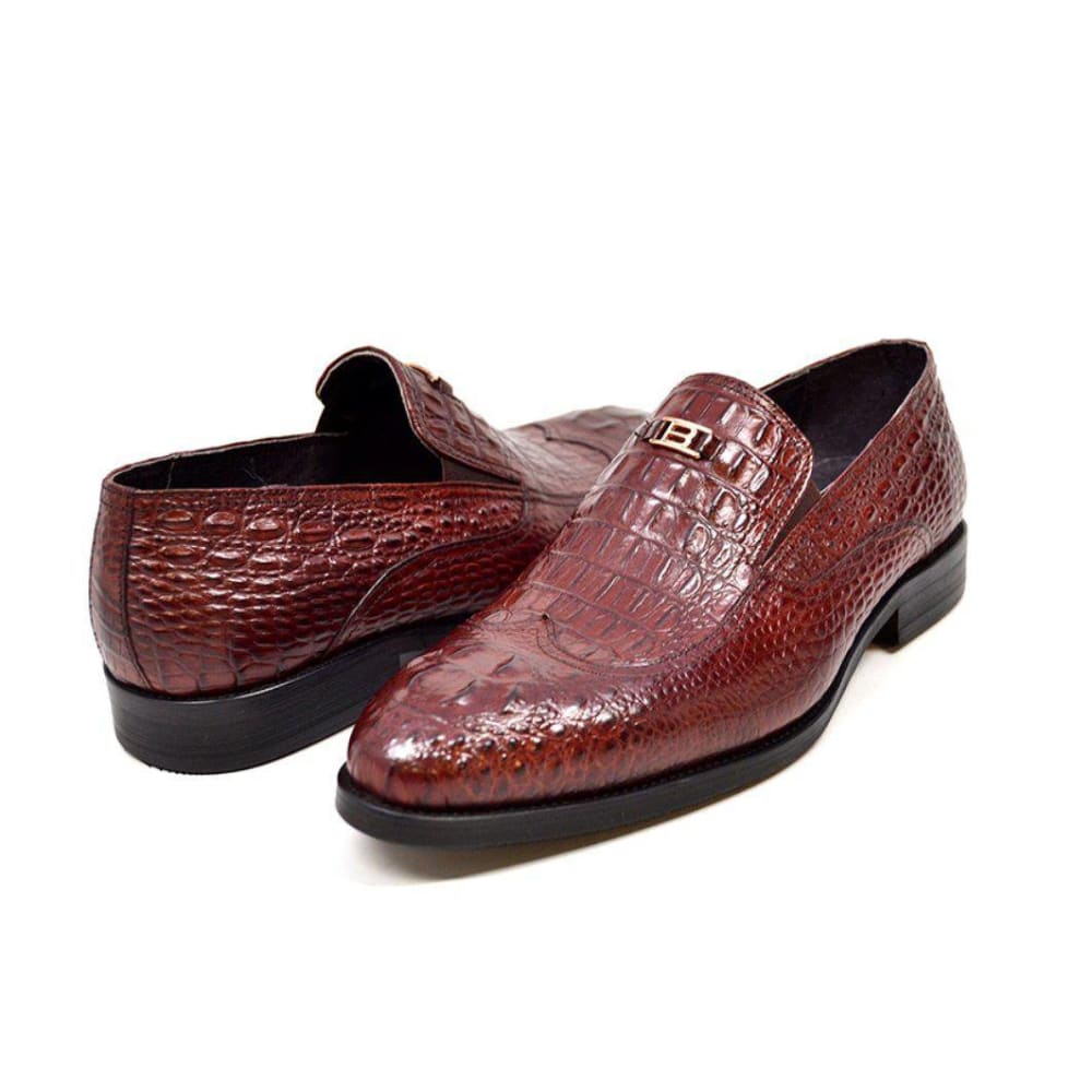 British Walkers Shiraz Croc Men's Crocodile Leather Loafers Shoes by British Walkers – Don't Panic Shoes