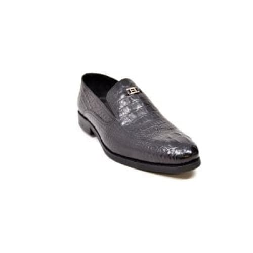 British Walkers Shiraz Crocs Men's Black Crocodile Leather Loafers Shoes by British Walkers – Don't Panic Shoes
