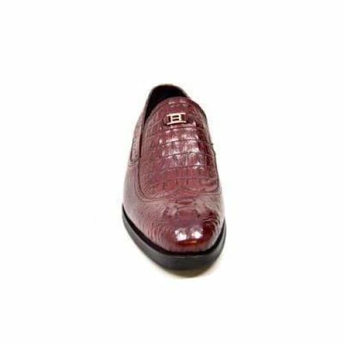 British Walkers Shiraz Crocs Men's Bordeaux Crocodile Leather Loafers Shoes by British Walkers – Don't Panic Shoes