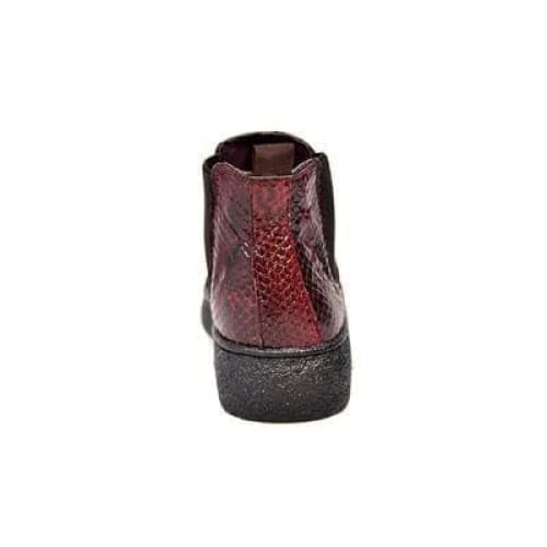 British Walkers Soho Men's Burgundy Snake Skin Custom Made Boots Shoes by British Walkers – Don't Panic Shoes