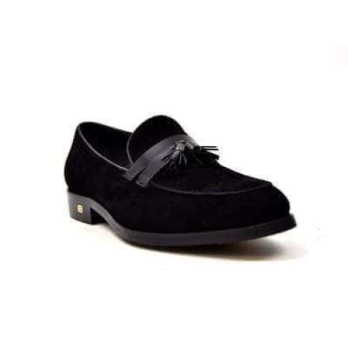 British Walkers Space Men’s Black Leather Loafers