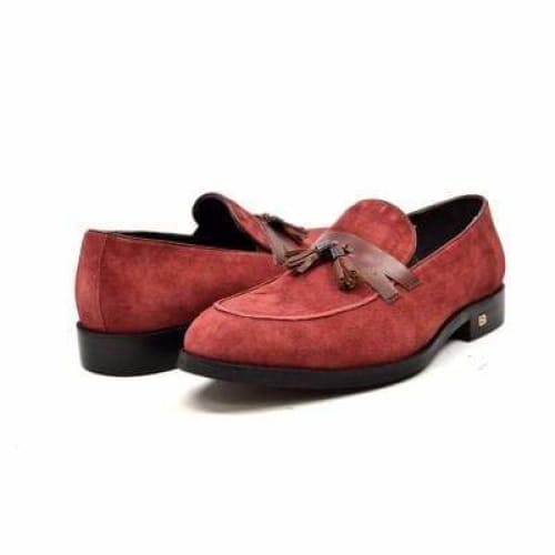 British Walkers Space Men's Burgundy Leather Loafers Shoes by British Walkers – Don't Panic Shoes