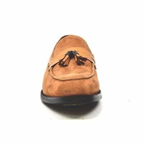 British Walkers Space Men's Cognac Suede And Leather Sophisticated Crepe Sole Loafers Shoes by British Walkers – Don't Panic Shoes