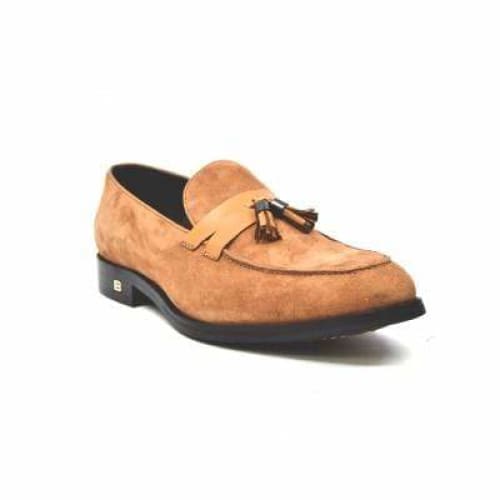 British Walkers Space Men's Cognac Suede And Leather Sophisticated Crepe Sole Loafers Shoes by British Walkers – Don't Panic Shoes