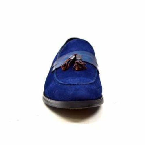 British Walkers Space Men's Navy Blue Suede And Leather Sophisticated Crepe Sole Loafers Shoes by British Walkers – Don't Panic Shoes