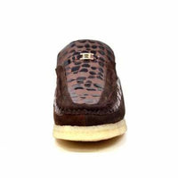 Thumbnail for British Walkers Stone Men’s Brown Pattern Leather Crepe Sole