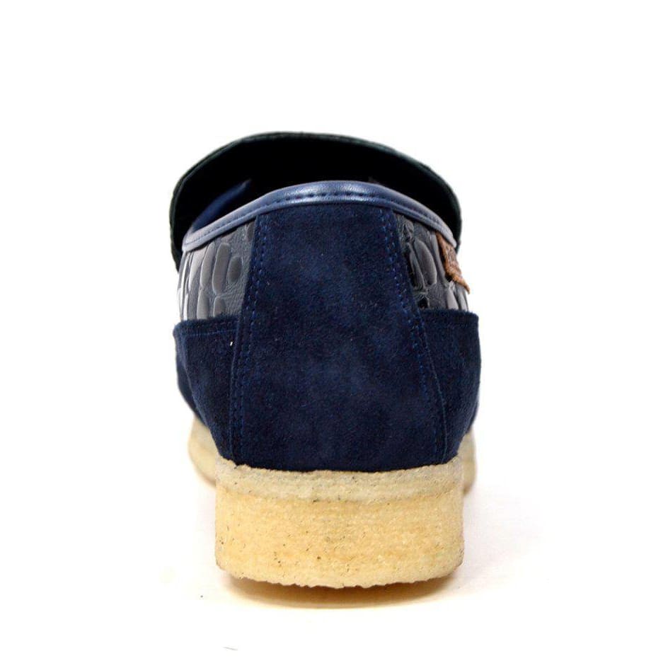 BritiSh Walkers Stone Pattern Men’s Suede Crepe Sole Slip - On Shoes – Handcrafted Textured Classic With Retro Urban Style Shoes by British Walkers – Don't Panic Shoes