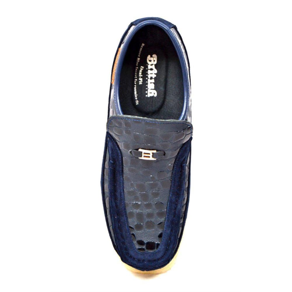 BritiSh Walkers Stone Pattern Men’s Suede Crepe Sole Slip - On Shoes – Handcrafted Textured Classic With Retro Urban Style Shoes by British Walkers – Don't Panic Shoes