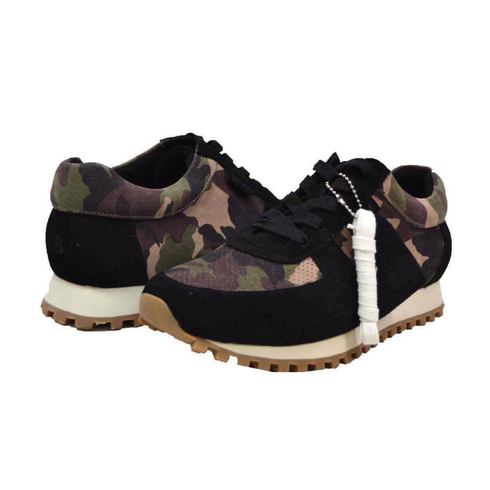 British Walkers Surrey Men's Black Camo Low Top Sneakers Shoes by British Walkers – Don't Panic Shoes