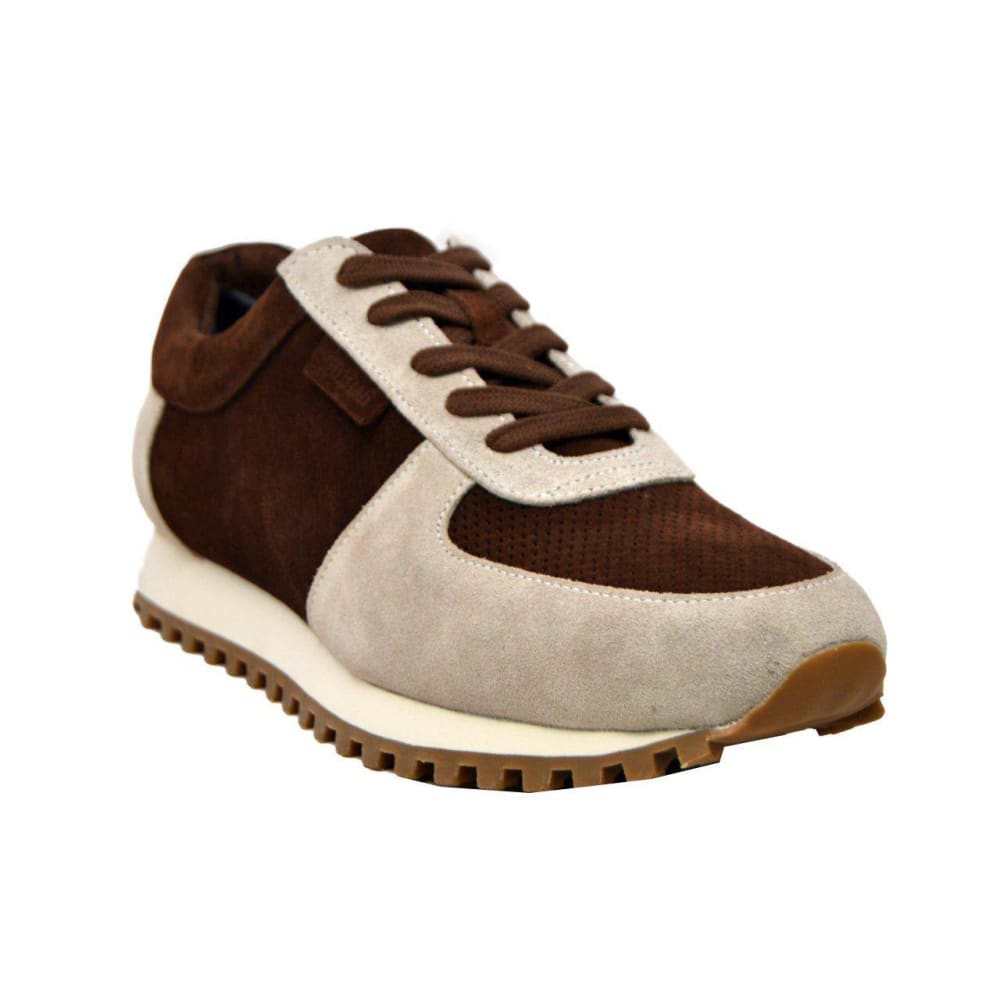 British Walkers Surrey Men's Brown & Beige Suede Low Top Sneakers – Handcrafted Heritage Luxury With Modern Comfort Shoes by British Walkers – Don't Panic Shoes