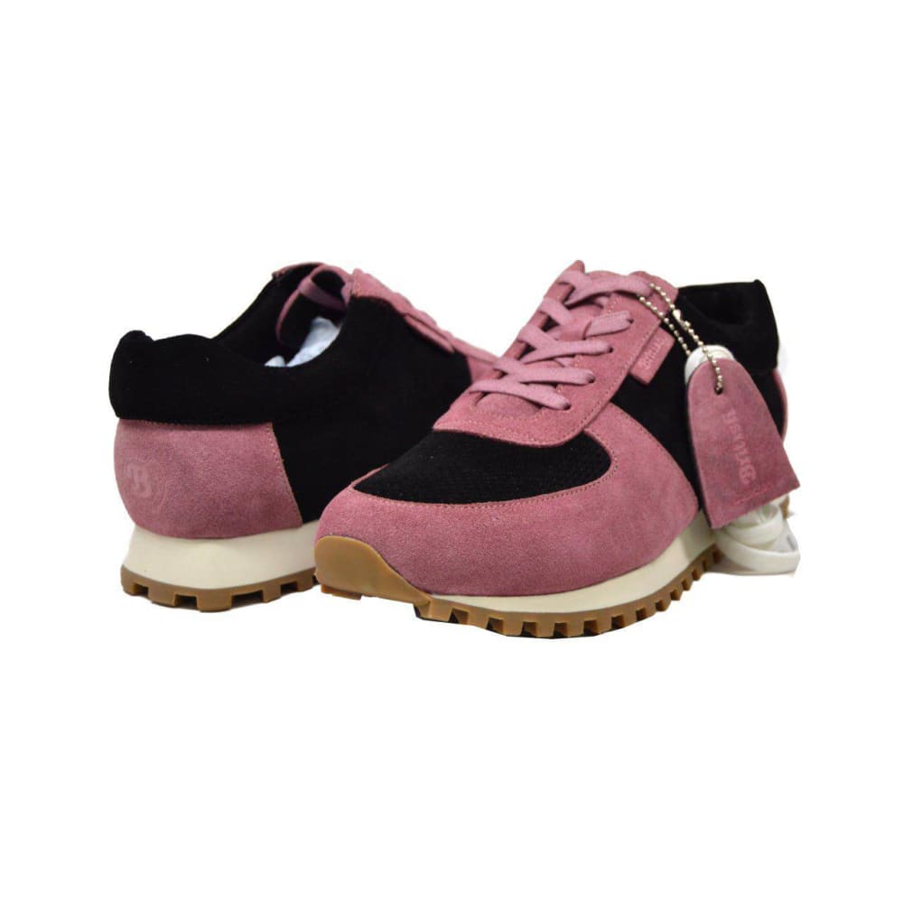 British Walkers Surrey Men's Pink And Black Low Top Sneakers Shoes by British Walkers – Don't Panic Shoes