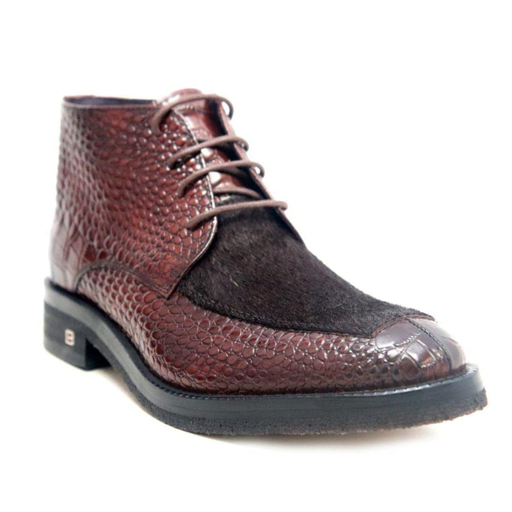 British Walkers Unique Men’s Leather And Pony Skin High Top