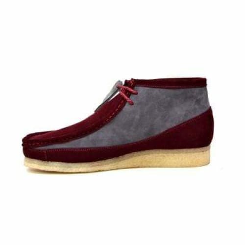 BritiSh Walkers Walker 100 – Burgundy & Gray Suede Men’s Chukka Boot | Smooth Two - Tone Craft With Modern Refined Style Shoes by British Walkers – Don't Panic Shoes