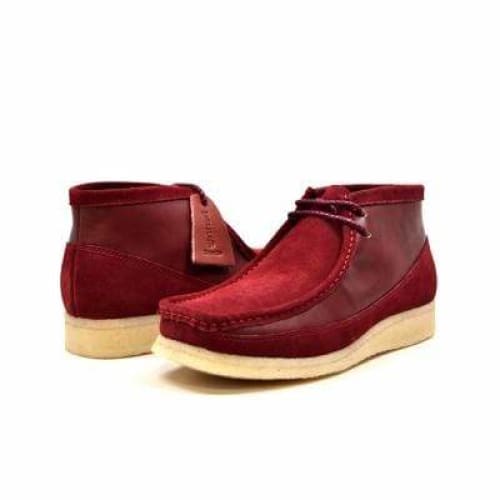 BritiSh Walkers Walker 100 – Burgundy Suede & Leather Men’s Chukka Boot | Deep Two - Texture Craft With Confident British Luxe Style Shoes by British Walkers – Don't Panic Shoes