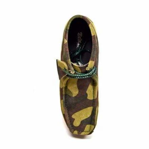 BritiSh Walkers Walker 100 – Green Camo Leather & Suede Men’s Chukka Boot | Urban Combat - Inspired Craft With British Luxe Precision Shoes by British Walkers – Don't Panic Shoes