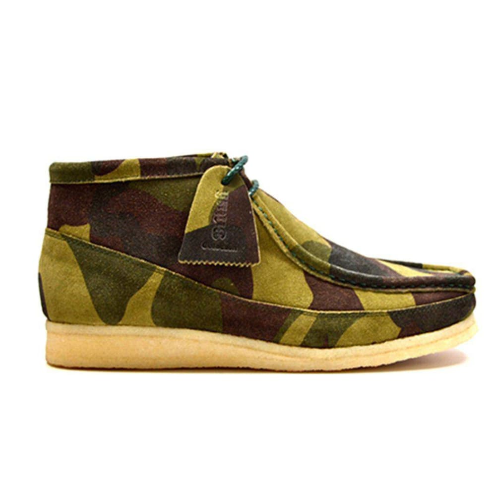 British Walkers Walker 100 Men's Green Camo Leather And Suede High Tops Chukka Boots Shoes by British Walkers – Don't Panic Shoes