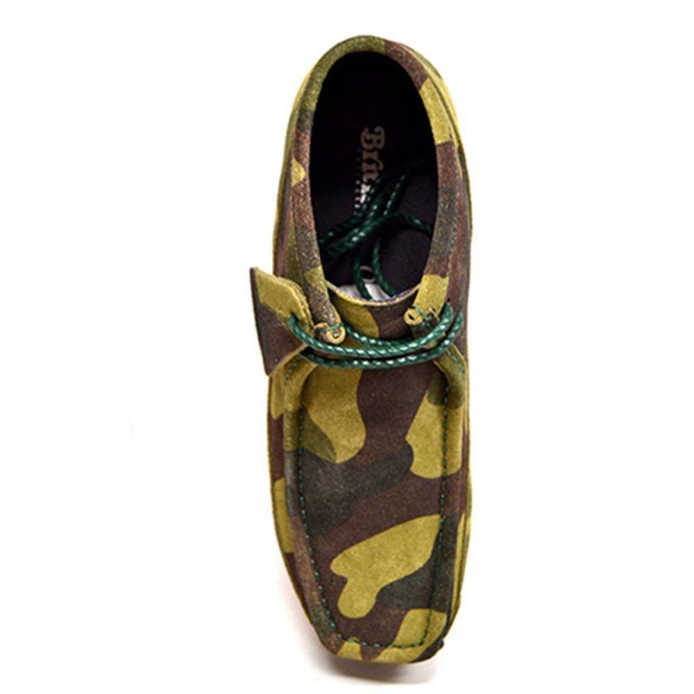 British Walkers Walker 100 Men's Green Camo Leather And Suede High Tops Chukka Boots Shoes by British Walkers – Don't Panic Shoes