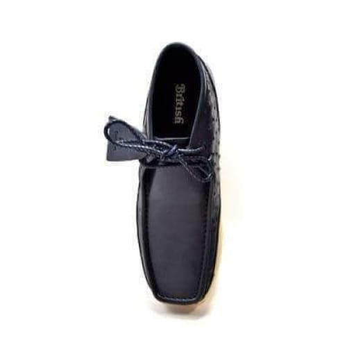 BritiSh Walkers Walker 100 – Navy Ostrich Leather Men’s Chukka Boot | Exotic Premium Craft With Modern Refined Style Shoes by British Walkers – Don't Panic Shoes