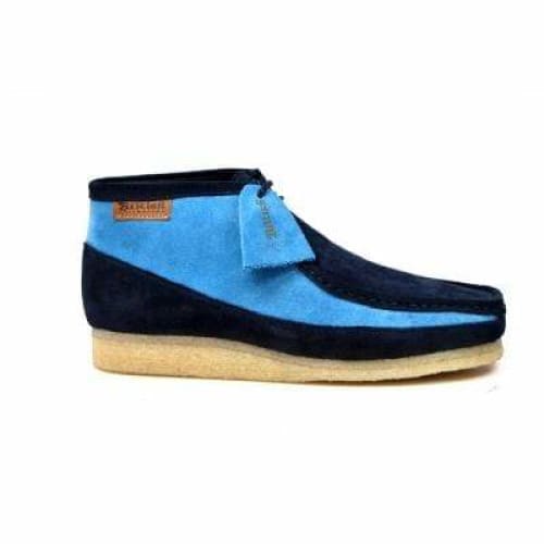 BritiSh Walkers Walker 100 – Navy & Sky Blue Suede Men’s Chukka Boot | Two - Tone Craft With Modern Street Elegance Shoes by British Walkers – Don't Panic Shoes