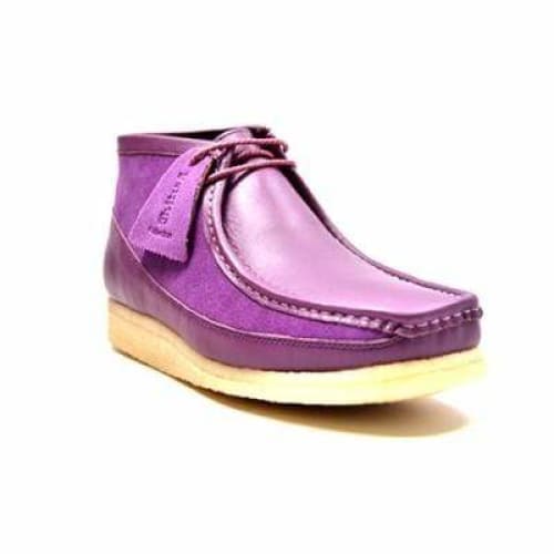 BritiSh Walkers Walker 100 – Purple Leather & Suede Men’s Chukka Boot | Regal Two - Texture Craft With Modern British Style Shoes by British Walkers – Don't Panic Shoes