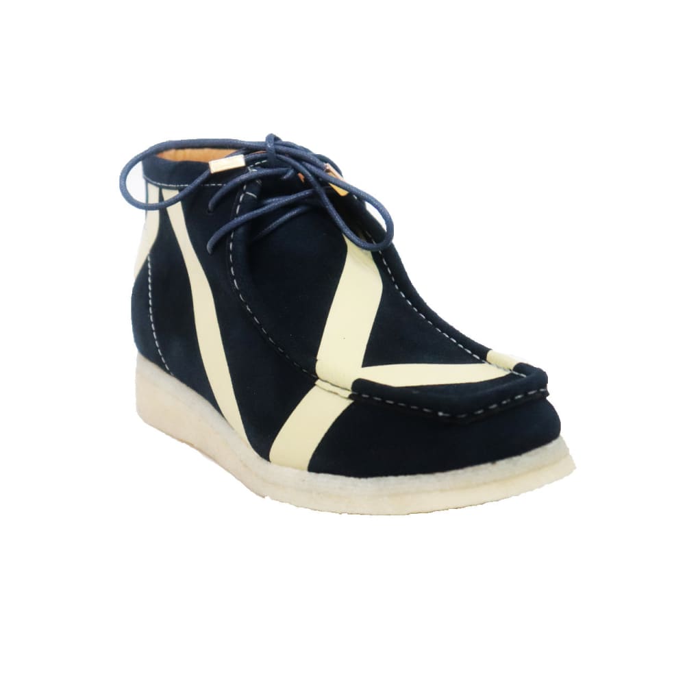 BritiSh Walkers Walker Stripe Men’s Striped Suede Limited Edition Chukka Boots – Handcrafted Statement Piece Of Retro British Luxury Shoes by British Walkers – Don't Panic Shoes