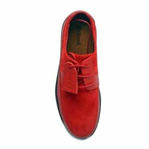 British Walkers Westminster Bally Style Men's Red Leather And Suede Low Top Sneakers Shoes by British Walkers – Don't Panic Shoes