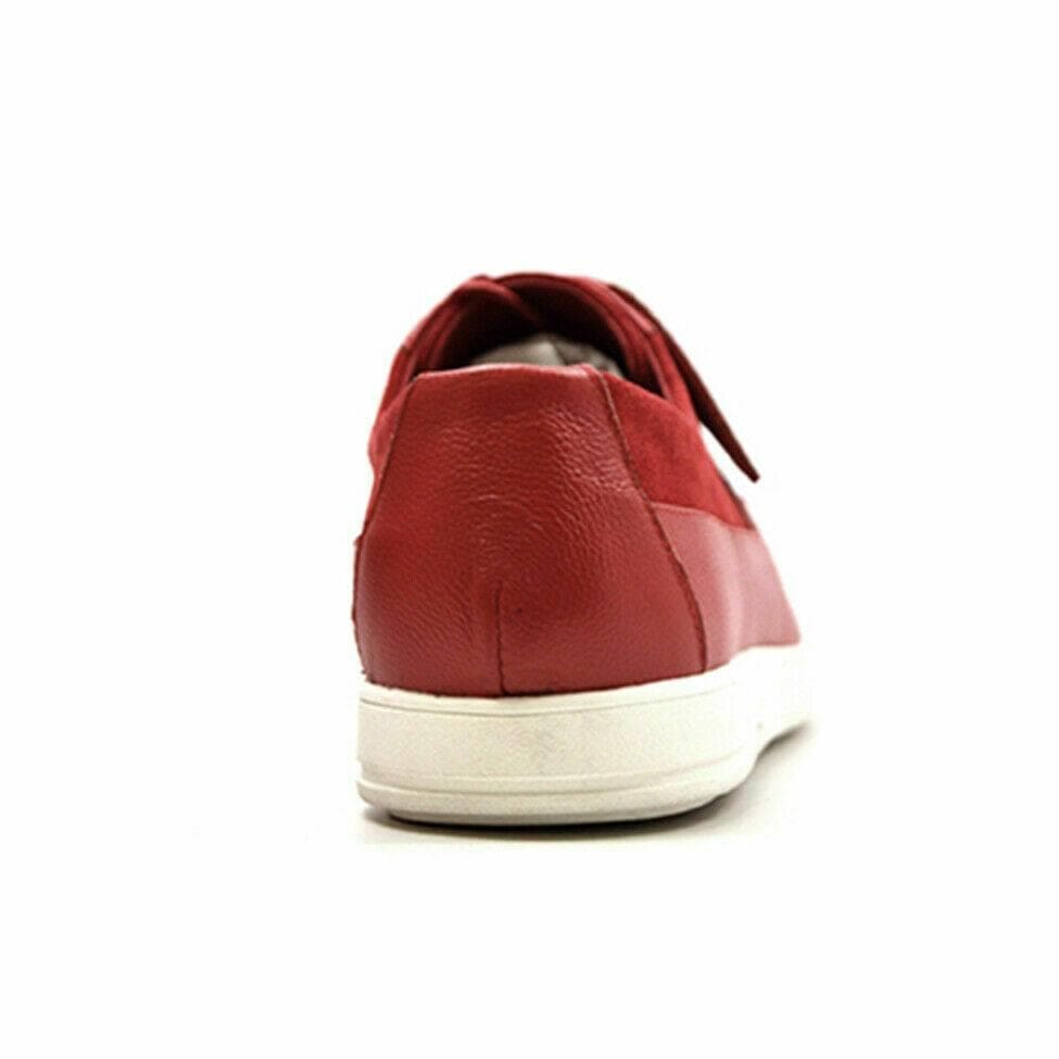 British Walkers Westminster Bally Style Men's Red Leather And Suede Low Top Sneakers Shoes by British Walkers – Don't Panic Shoes