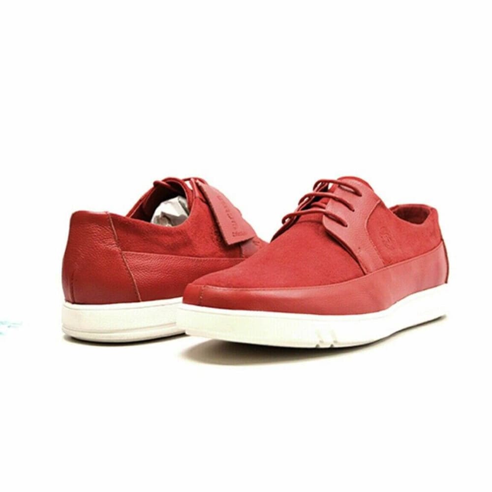 British Walkers Westminster Bally Style Men's Red Leather And Suede Low Top Sneakers Shoes by British Walkers – Don't Panic Shoes