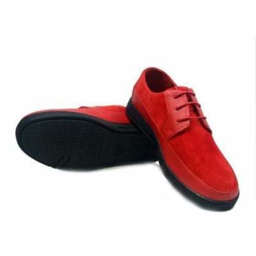 British Walkers Westminster Bally Style Men's Red Leather And Suede Low Top Sneakers Shoes by British Walkers – Don't Panic Shoes