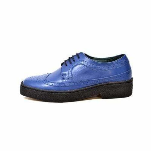 British Walkers Wingtip Low Cut Men's Cobalt Blue Leather Oxfords Shoes by British Walkers – Don't Panic Shoes