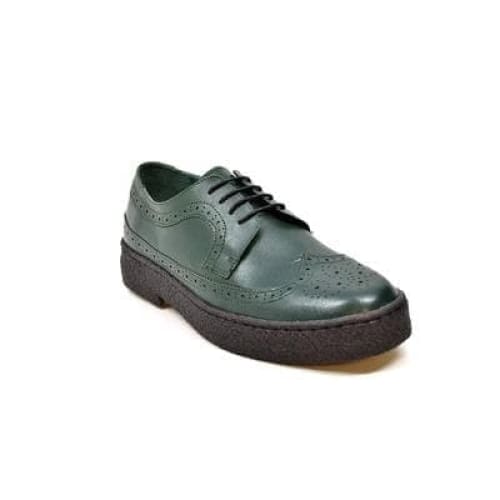 British Walkers Wingtip Low Cut Men's Hunter Green Leather Shoes by British Walkers – Don't Panic Shoes