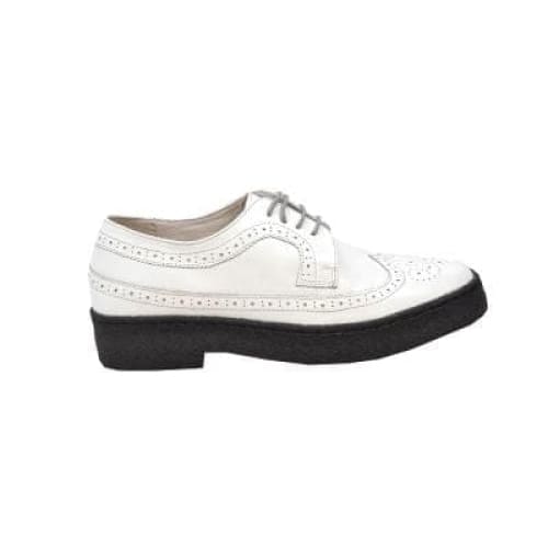 British Walkers Wingtip Low Cut Men's White Leather Oxfords Shoes by British Walkers – Don't Panic Shoes