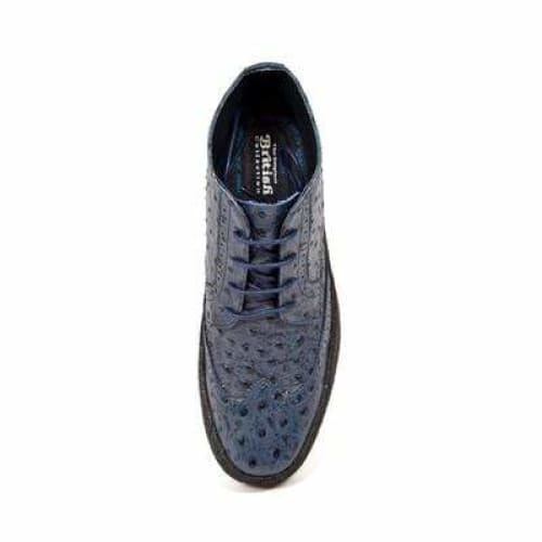 British Walkers Wingtip Playboy Men's Navy Blue Ostrich Leather Chukka Boots Shoes by British Walkers – Don't Panic Shoes