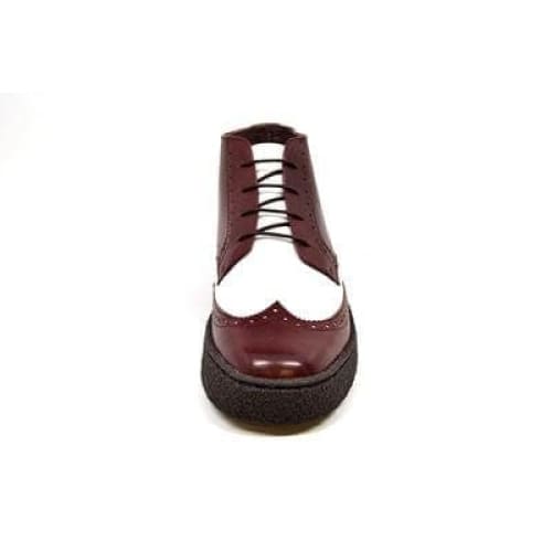 British Walkers Wingtip Two Tone Burgundy And White Leather Shoes by British Walkers – Don't Panic Shoes