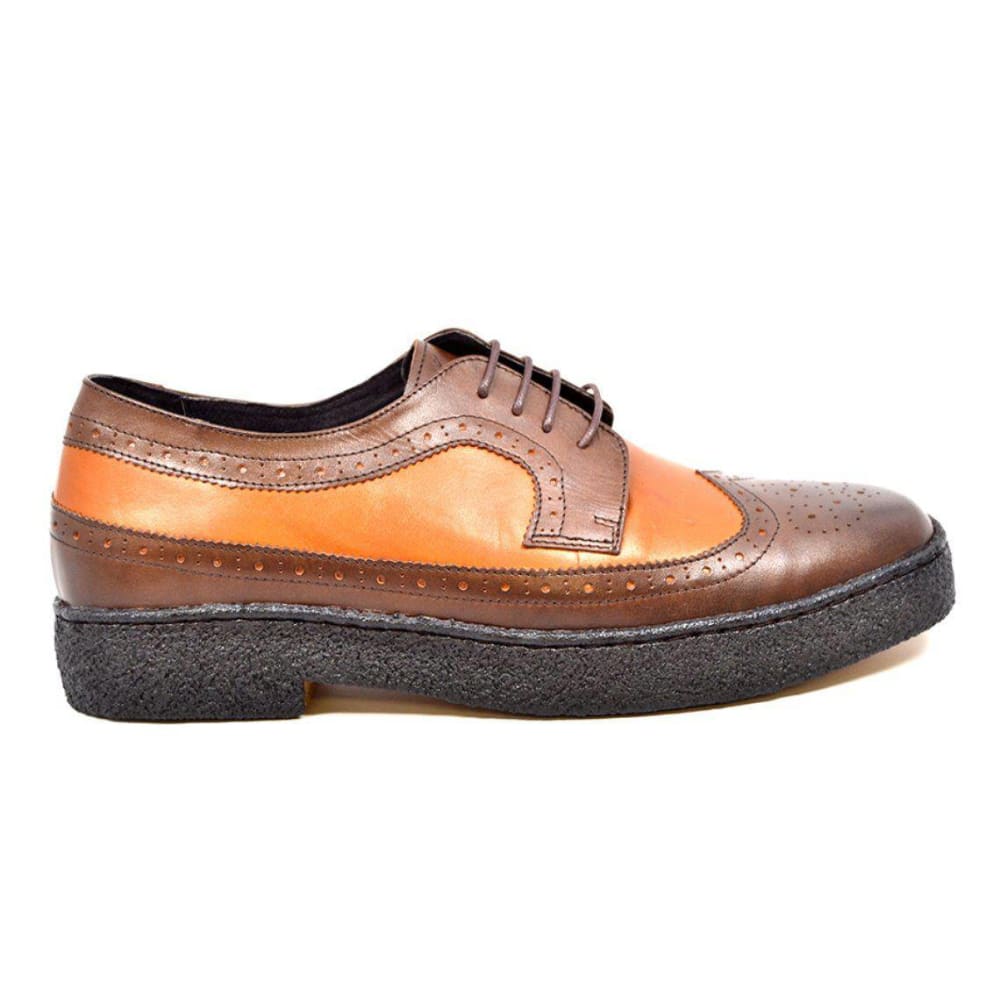 British Walkers Wingtips Limited Edition Men's Two Tone Low Cut Tan And Brown Leather Shoes by British Walkers – Don't Panic Shoes