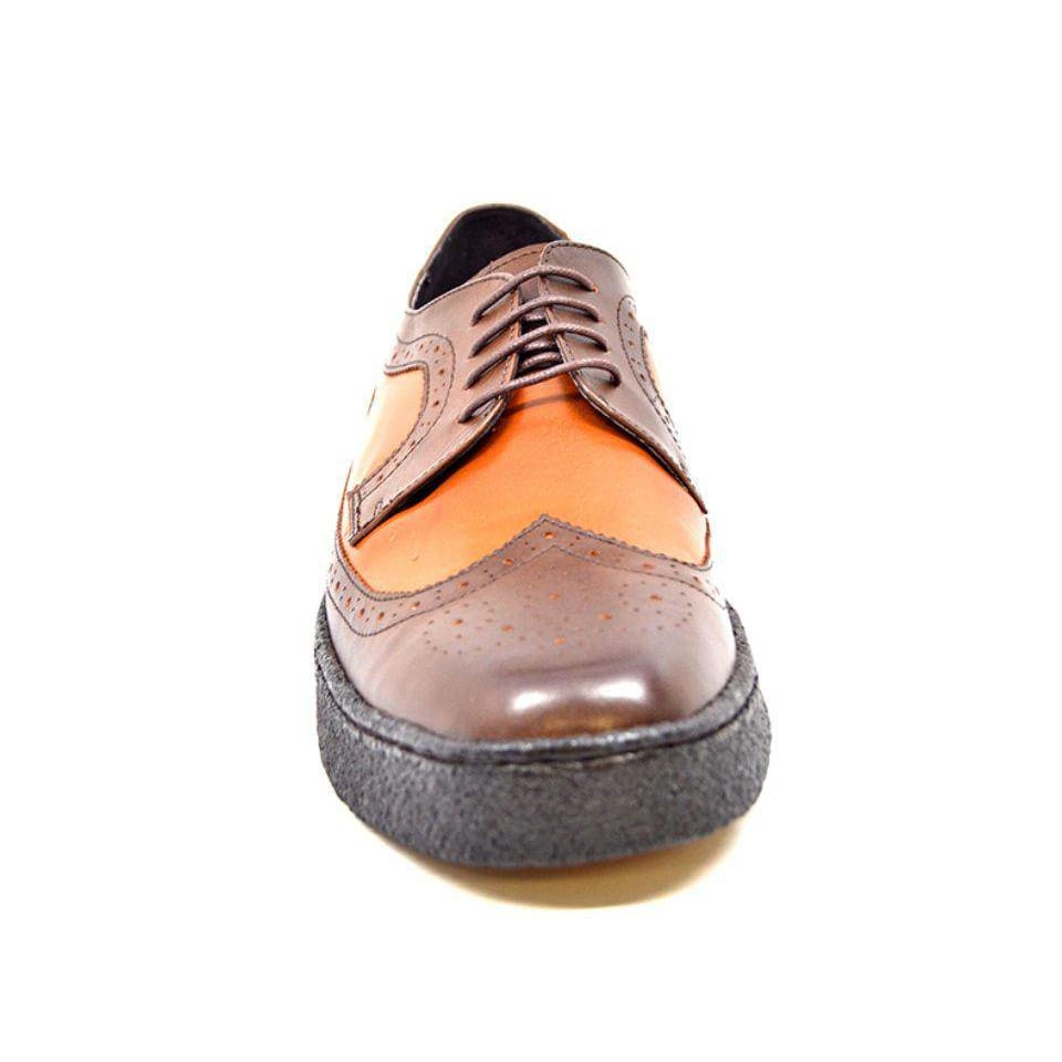 British Walkers Wingtips Limited Edition Men's Two Tone Low Cut Tan And Brown Leather Shoes by British Walkers – Don't Panic Shoes