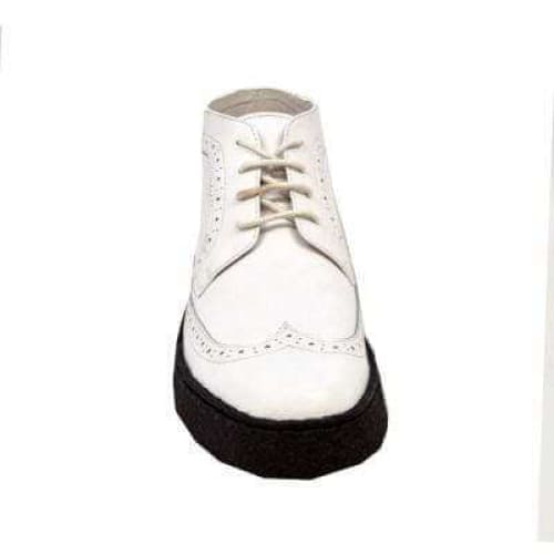 British Walkers Wingtips Limited Men's All White Leather High Tops Shoes by British Walkers – Don't Panic Shoes