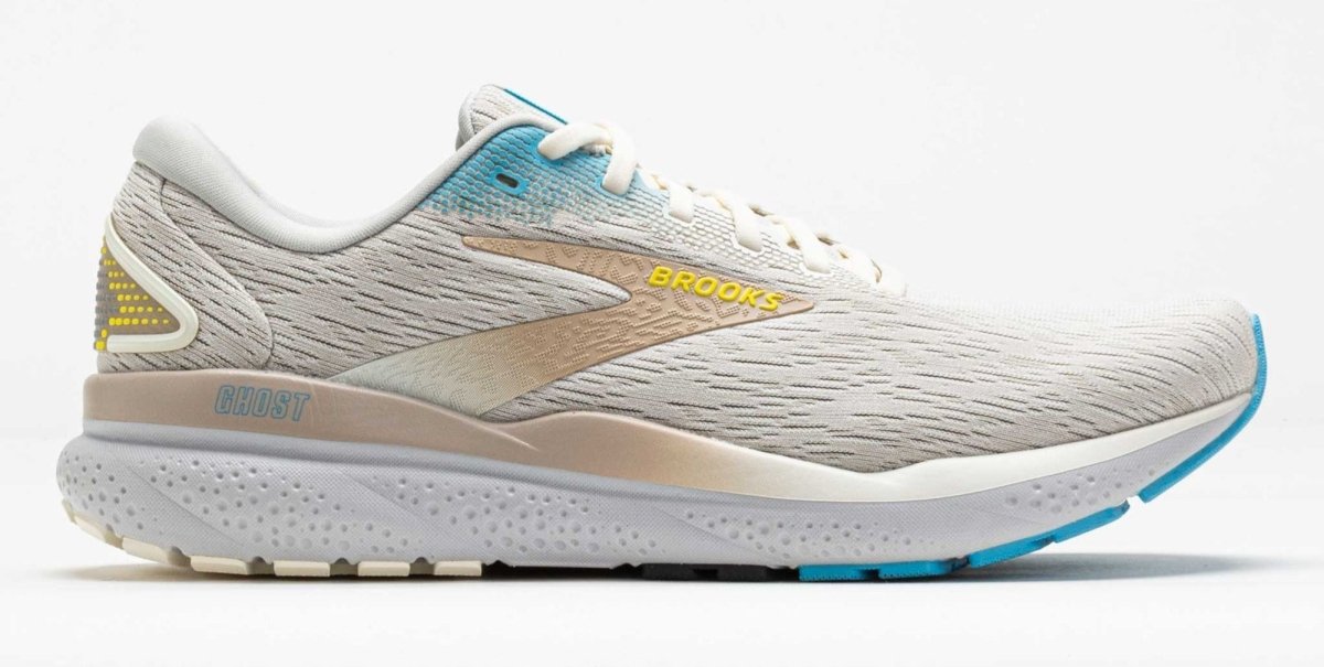 BrookS Ghost 16 Men’s Coconut Blue Yellow Neutral Cushioning Road Running Trainer 1104181d176 Footwear by Brooks – Don't Panic Shoes